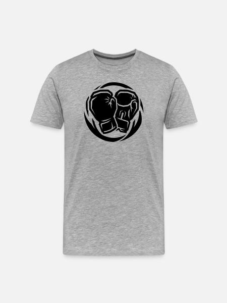 Boxing Gloves Icon - Men's Premium Organic T-Shirt - heather grey