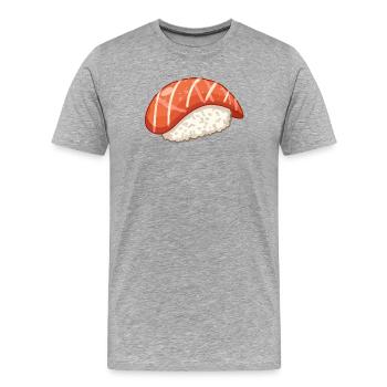 sushi - T-shirt bio Premium Homme - gris chiné - Devant - Damien (186cm)
