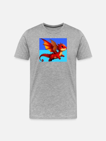 dragon - Men's Premium Organic T-Shirt - heather grey