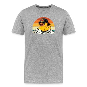 Cool Rubber Duck Duck Lover Duckie Duckling - Men's Premium Organic T-Shirt - heather grey - Front - Damien (186cm)