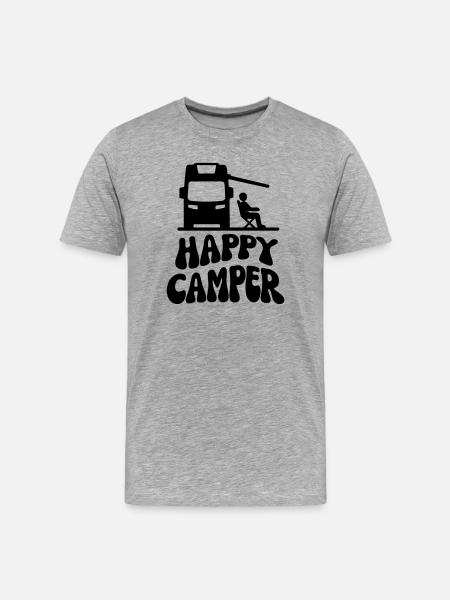 Camper Happy - Men's Premium Organic T-Shirt - heather grey
