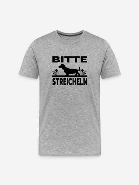 Dackel - Männer Premium Bio T-Shirt - Grau meliert