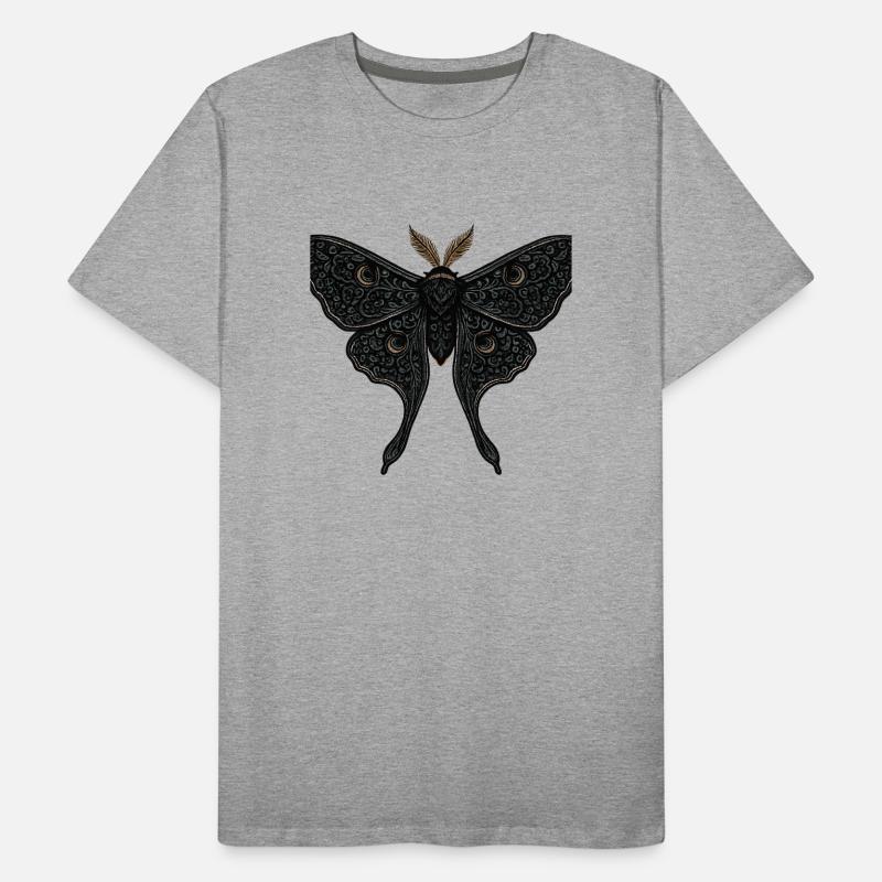 Moon Moth Moth Gothic Tattoo Men's Premium Organic T-Shirt