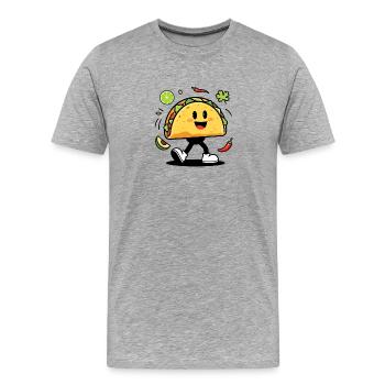Taco man, man tacos - Men's Premium Organic T-Shirt - heather grey - Front - Damien (186cm)
