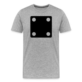 says - Men's Premium Organic T-Shirt - heather grey - Front - Damien (186cm)
