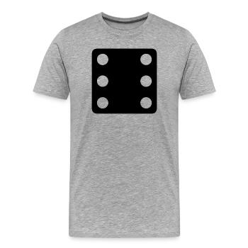 says - Men's Premium Organic T-Shirt - heather grey - Front - Damien (186cm)