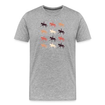 Dressage horse - Men's Premium Organic T-Shirt - heather grey - Front - Damien (186cm)