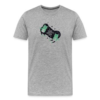 Zero Gravity Hop - Men's Premium Organic T-Shirt - heather grey - Front - Damien (186cm)