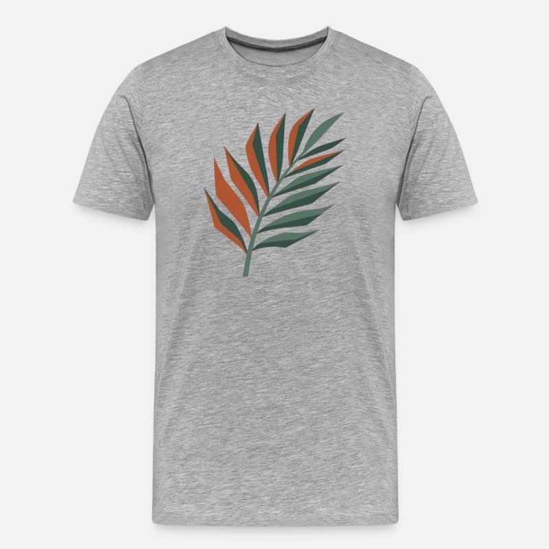 Boho Blumenstrauß Floral Bouquet - Männer Premium Bio T-Shirt - Grau meliert