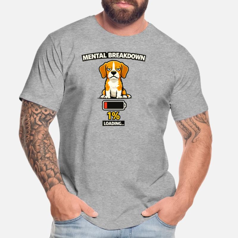 Mental Breakdown Beagle Loading Men's Premium Organic T-Shirt