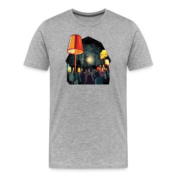 Festival Feeling Party Summer - Men's Premium Organic T-Shirt - heather grey - Front - Damien (186cm)