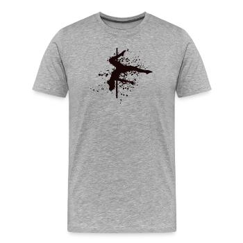 Pole Dance Bar Fitness Women Pole Dance - Men's Premium Organic T-Shirt - heather grey - Front - Damien (186cm)