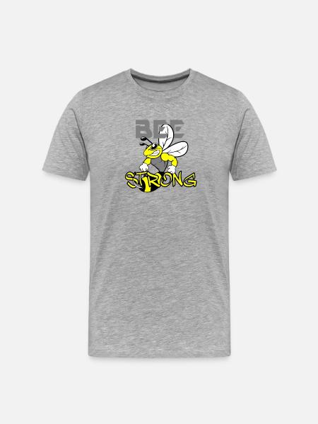 BEE STRONG Biene - T-shirt bio Premium Homme - gris chiné