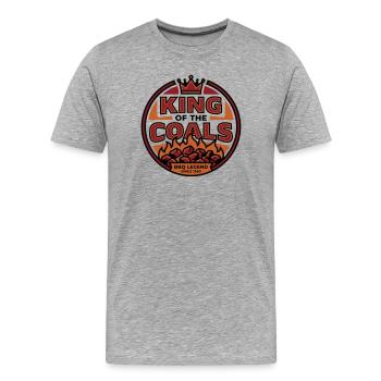 King of the Charcoal Embers Legend - Men's Premium Organic T-Shirt - heather grey - Front - Damien (186cm)