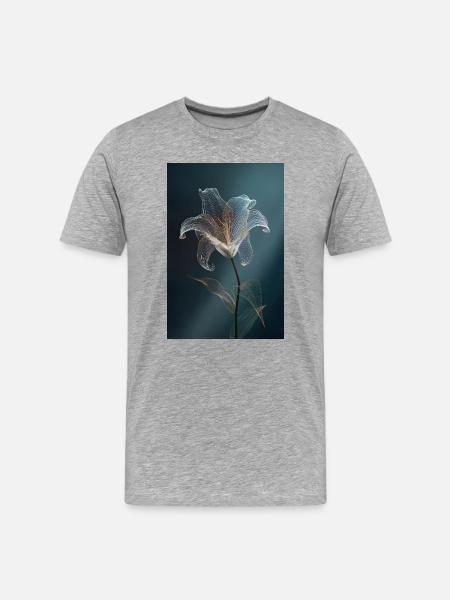 Luminous Wireflower Bloom - Men's Premium Organic T-Shirt - heather grey