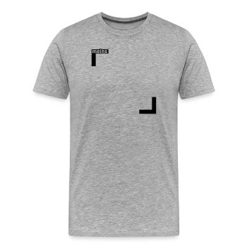 Meins HALB - Männer Premium Bio T-Shirt - Grau meliert - Vorne - Damien (186cm)