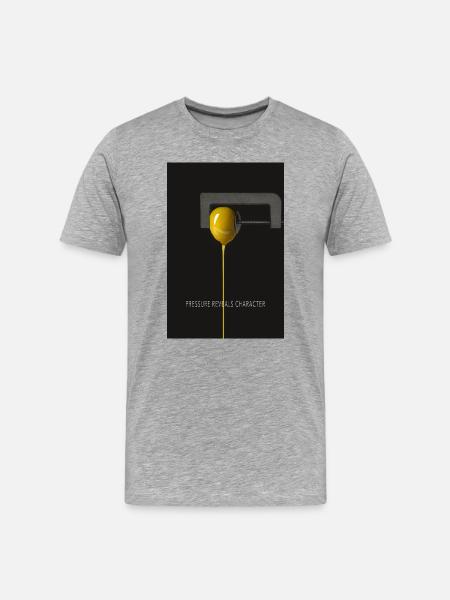 Pressure Reveals Character Poster - Men's Premium Organic T-Shirt - heather grey