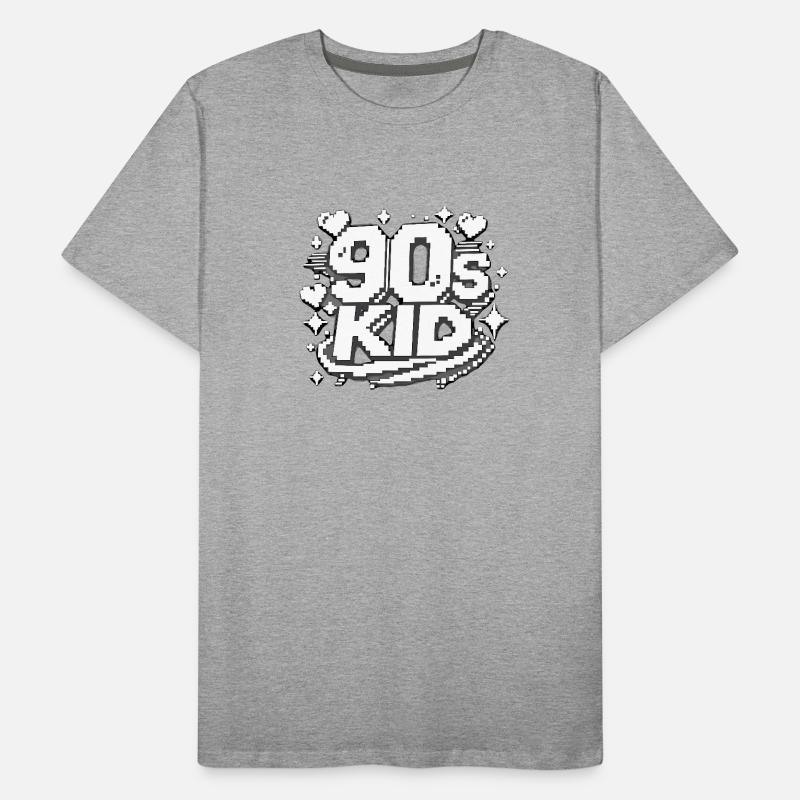 90s Kid Pixel Design Men's Premium Organic T-Shirt