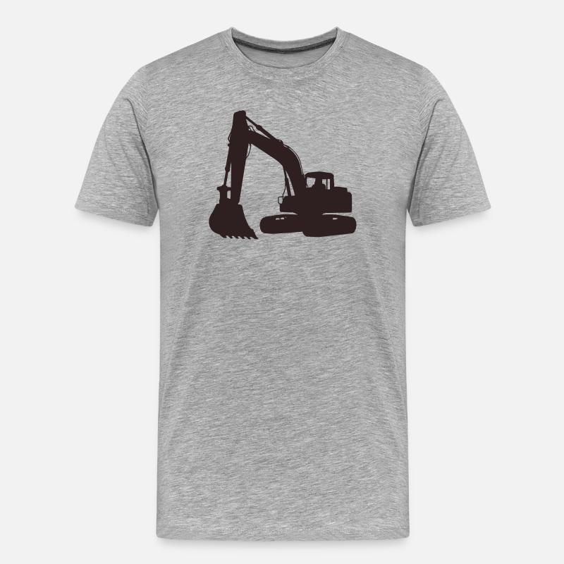 bagger - Männer Premium Bio T-Shirt - Grau meliert