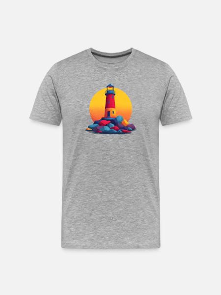 phare - T-shirt bio Premium Homme - gris chiné