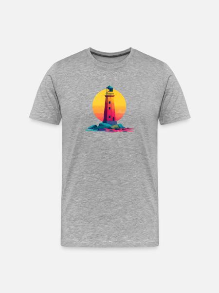 phare - T-shirt bio Premium Homme - gris chiné