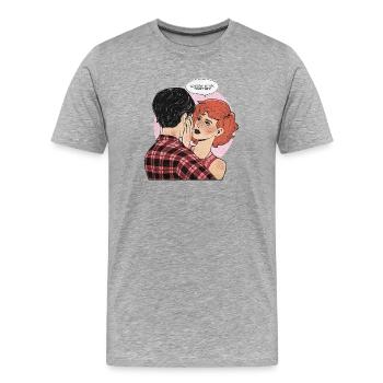IT – Losers Stick Together Design - Men's Premium Organic T-Shirt - heather grey - Front - Damien (186cm)