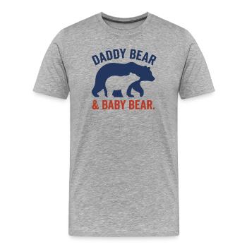 Vatertag Shirt, Geschenkidee für papa, Hoodie - Männer Premium Bio T-Shirt - Grau meliert - Vorne - Damien (186cm)