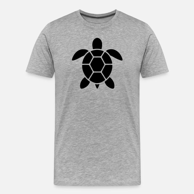 Schildkröte - Männer Premium Bio T-Shirt - Grau meliert