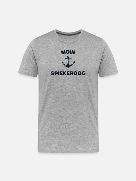 Moin Spiekeroog – Maritime Anchor Design - Men's Premium Organic T-Shirt - heather grey
