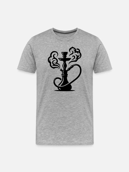 Hookah - Men's Premium Organic T-Shirt - heather grey