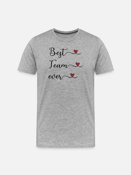 Best Team ever - Männer Premium Bio T-Shirt - Grau meliert