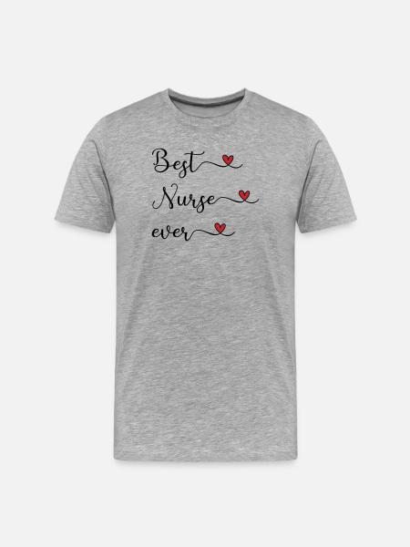 Krankenschwester - beste Krankenschwester - Männer Premium Bio T-Shirt - Grau meliert