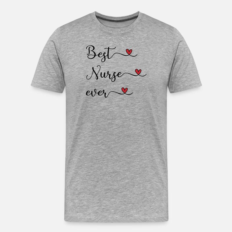 Krankenschwester - beste Krankenschwester - Männer Premium Bio T-Shirt - Grau meliert