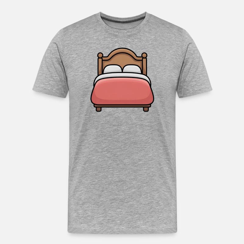 Bed - Comic Bed - Men's Premium Organic T-Shirt - heather grey