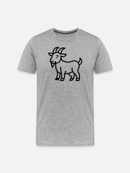 chèvre - T-shirt bio Premium Homme - gris chiné