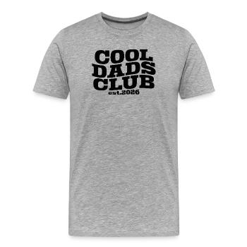 Cool Dads Club - Vatertag Papa Geschenk - Männer Premium Bio T-Shirt - Grau meliert - Vorne - Damien (186cm)