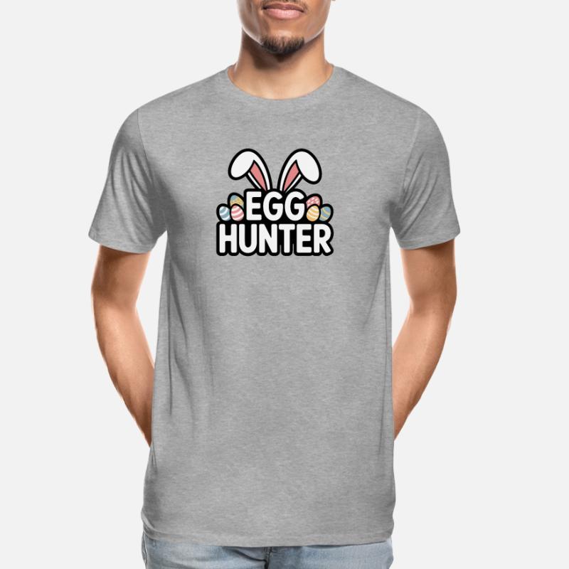 Egg Hunter Bunny – Conception de Pâques T-shirt bio Premium Homme