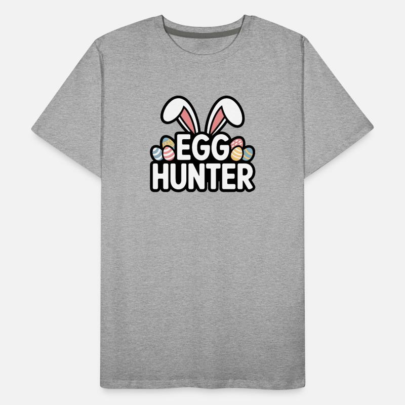 Egg Hunter Bunny – Conception de Pâques T-shirt bio Premium Homme