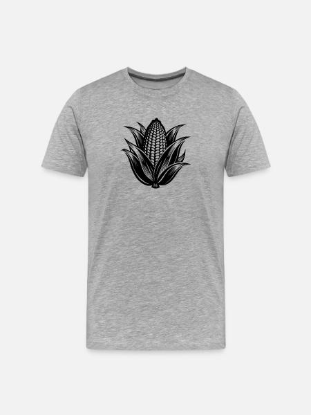 Corn - Men's Premium Organic T-Shirt - heather grey