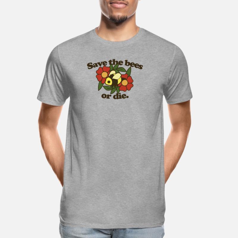 Rette die Bienen oder stirb Männer Premium Bio T-Shirt