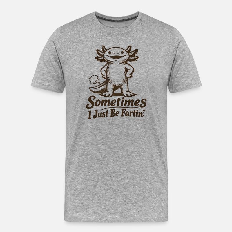 Manchmal furze ich einfach nur. - Männer Premium Bio T-Shirt - Grau meliert