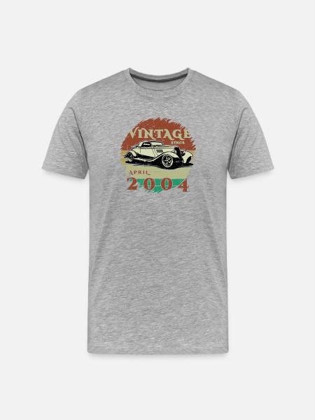 22e anniversaire - Classique - Millésime depuis 04/2004 - T-shirt bio Premium Homme - gris chiné