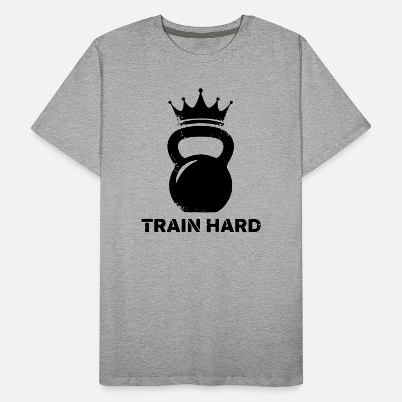 Kettlebell Krone Train Hard Men's Premium Organic T-Shirt