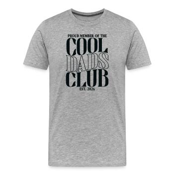 Cool Dads Club - Vatertag Papa Geschenk - Männer Premium Bio T-Shirt - Grau meliert - Vorne - Damien (186cm)