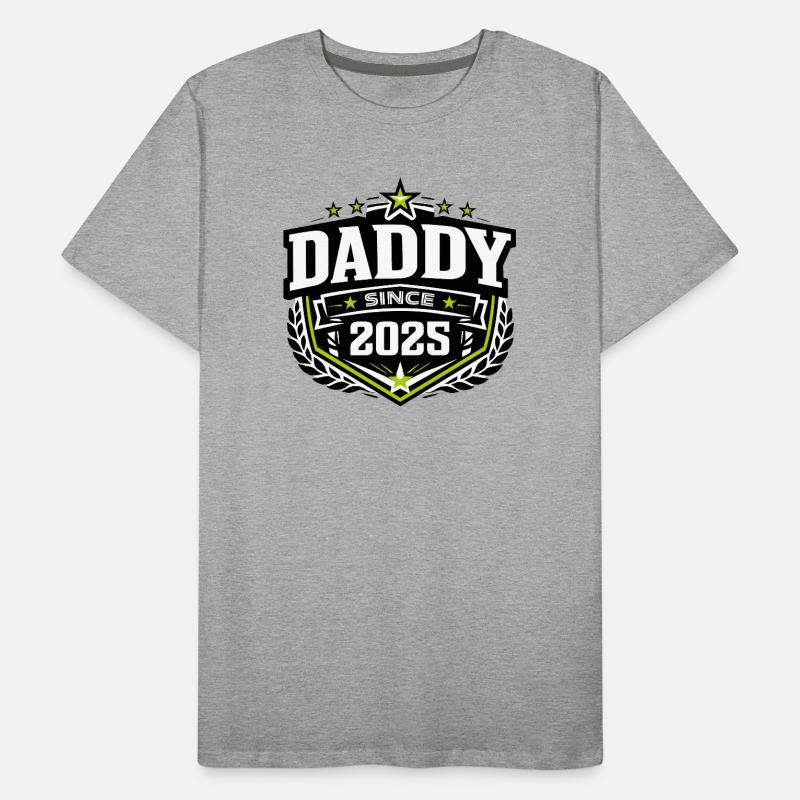 Daddy Since 2025 – Proud Dad Design Men's Premium Organic T-Shirt