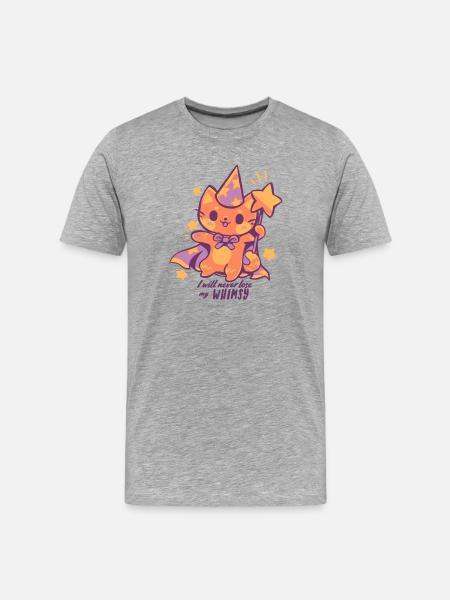 I will Never Lose my Whimsy - Men's Premium Organic T-Shirt - heather grey