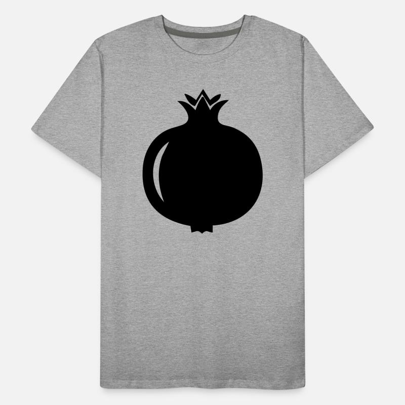 Granatapfel-Silhouette – Exotisches Fruchtdesign Männer Premium Bio T-Shirt