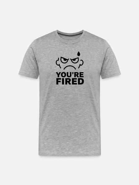 Expulsion Motif – Angry Face - Men's Premium Organic T-Shirt - heather grey