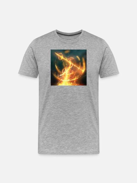 Fire Spear - Men's Premium Organic T-Shirt - heather grey