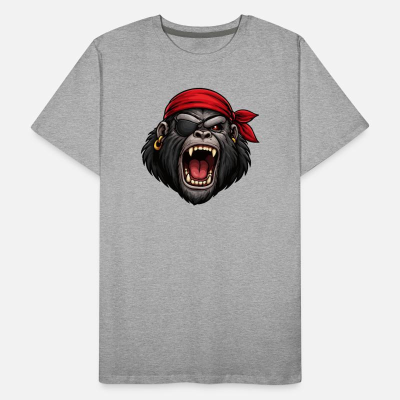 Gorille pirate avec cache-œil T-shirt bio Premium Homme